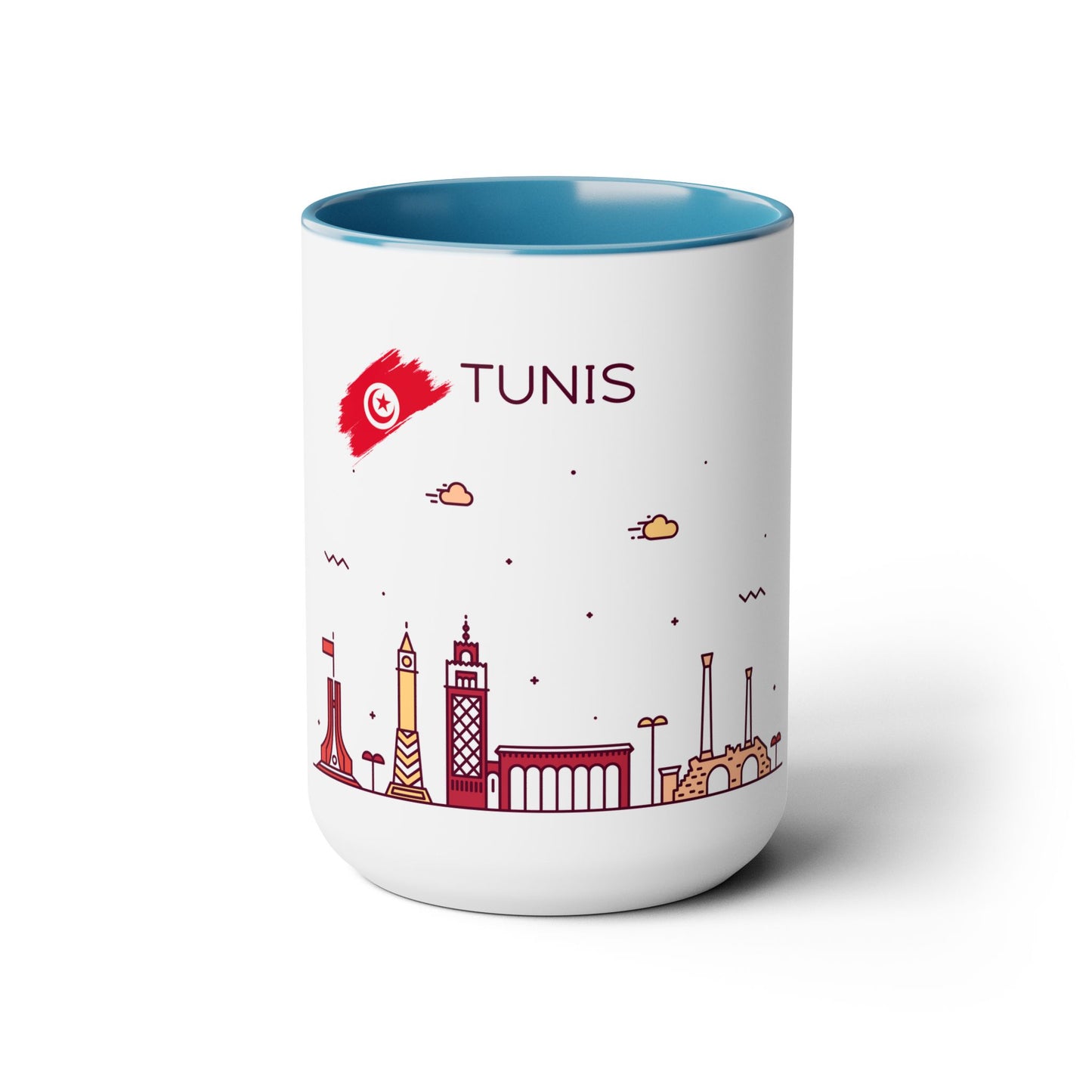 Tunis, Tunisia Coffee Mug - Two-Tone 15oz Size