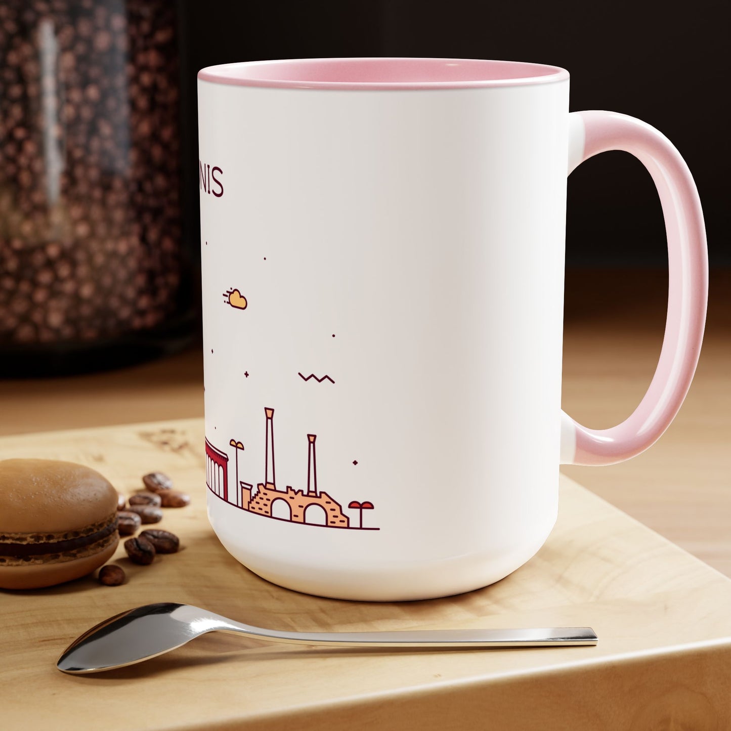 Tunis, Tunisia Coffee Mug - Two-Tone 15oz Size