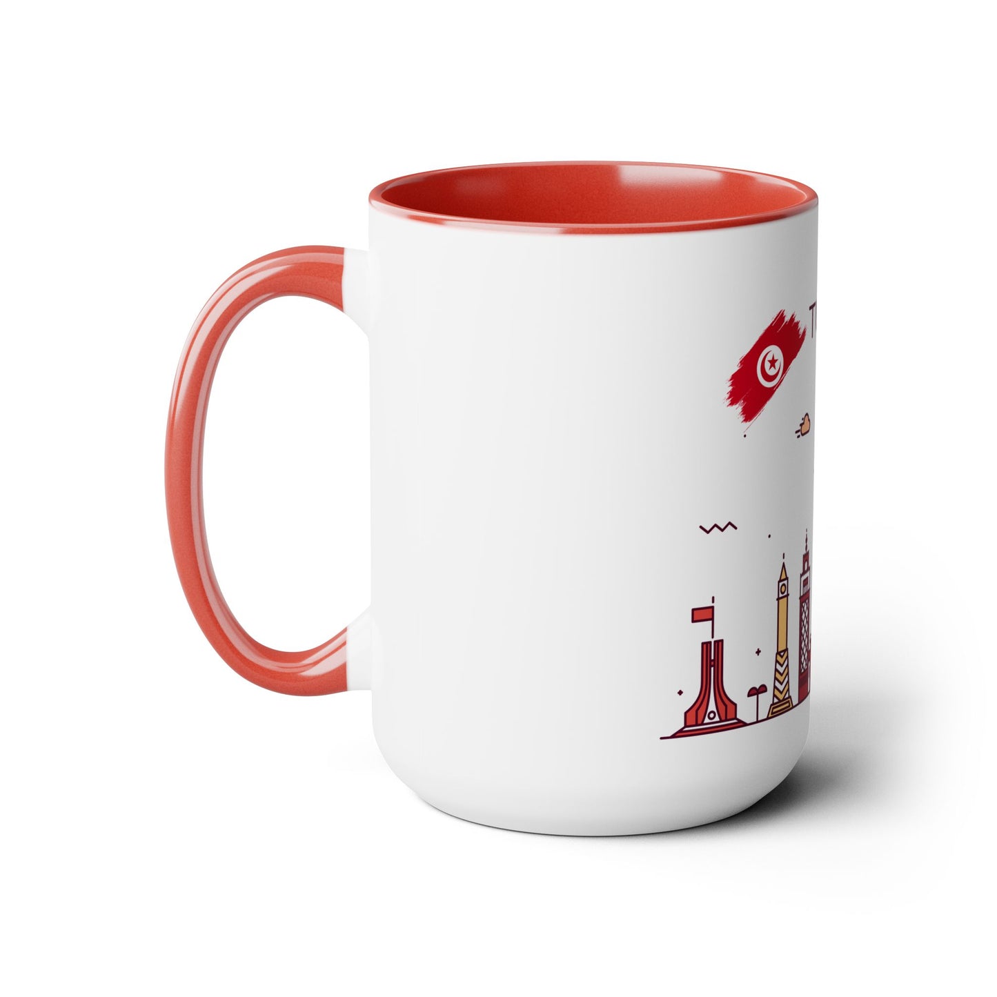 Tunis, Tunisia Coffee Mug - Two-Tone 15oz Size