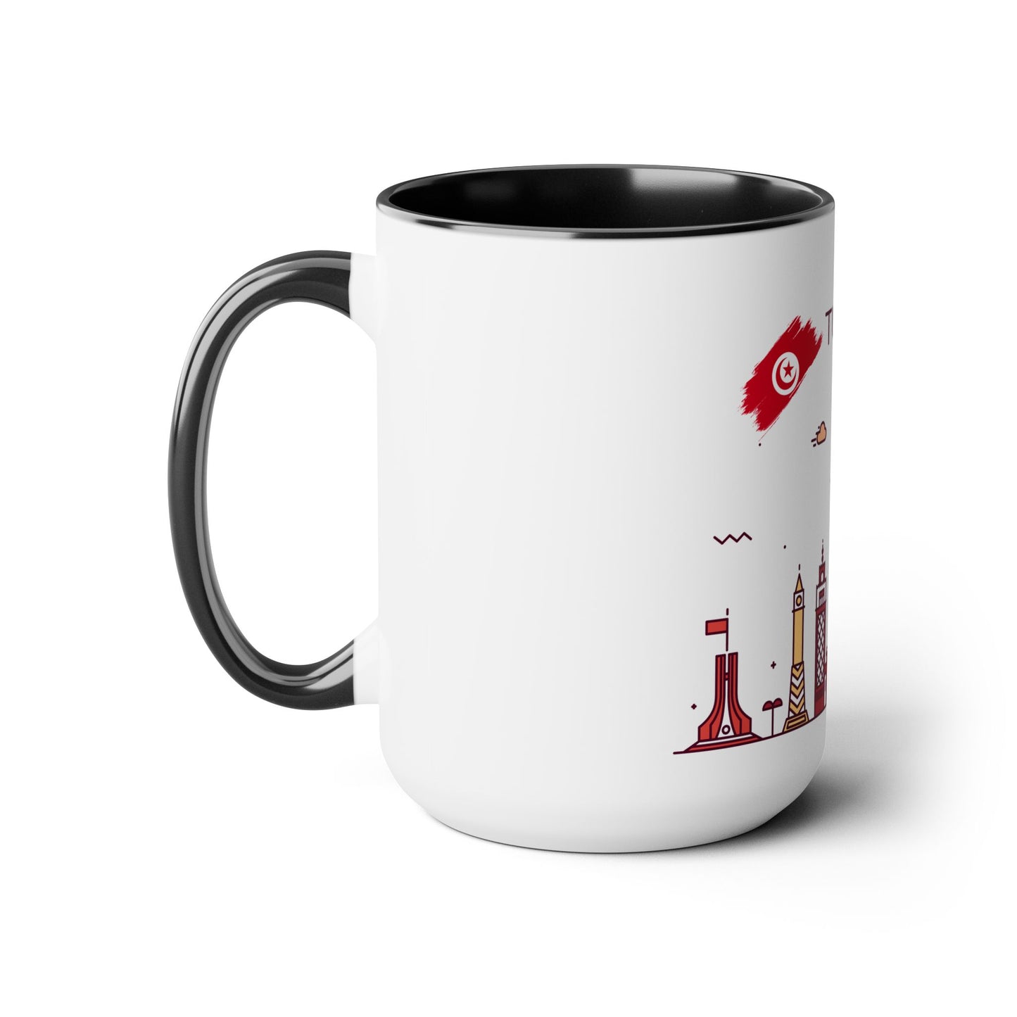 Tunis, Tunisia Coffee Mug - Two-Tone 15oz Size