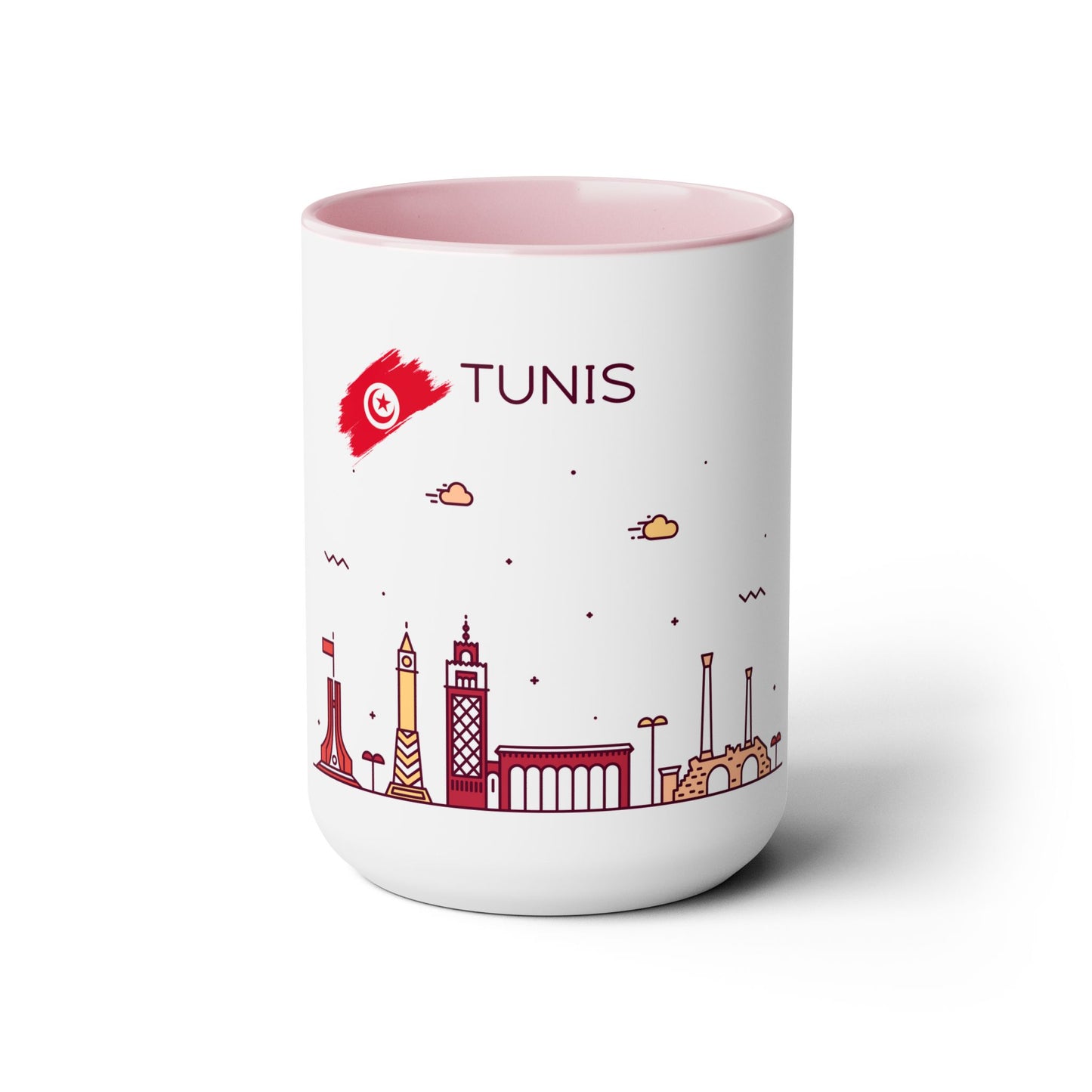 Tunis, Tunisia Coffee Mug - Two-Tone 15oz Size