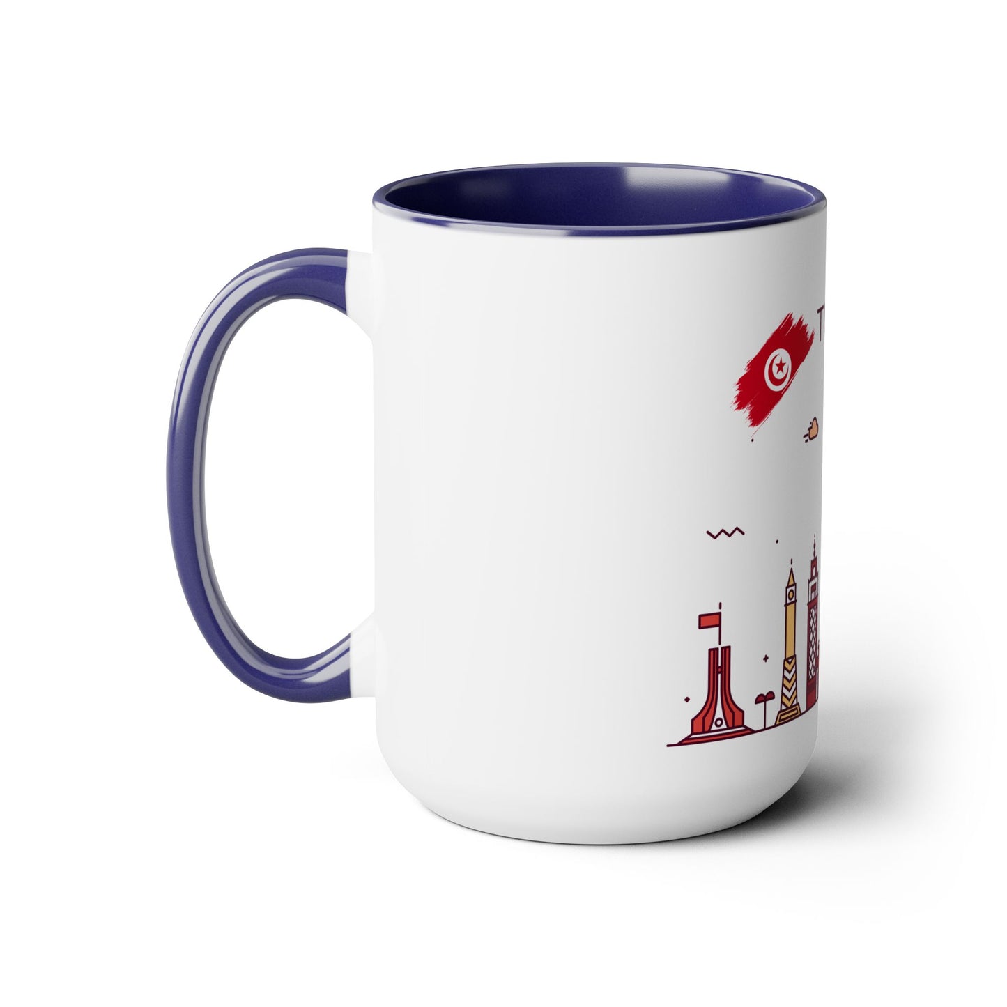 Tunis, Tunisia Coffee Mug - Two-Tone 15oz Size